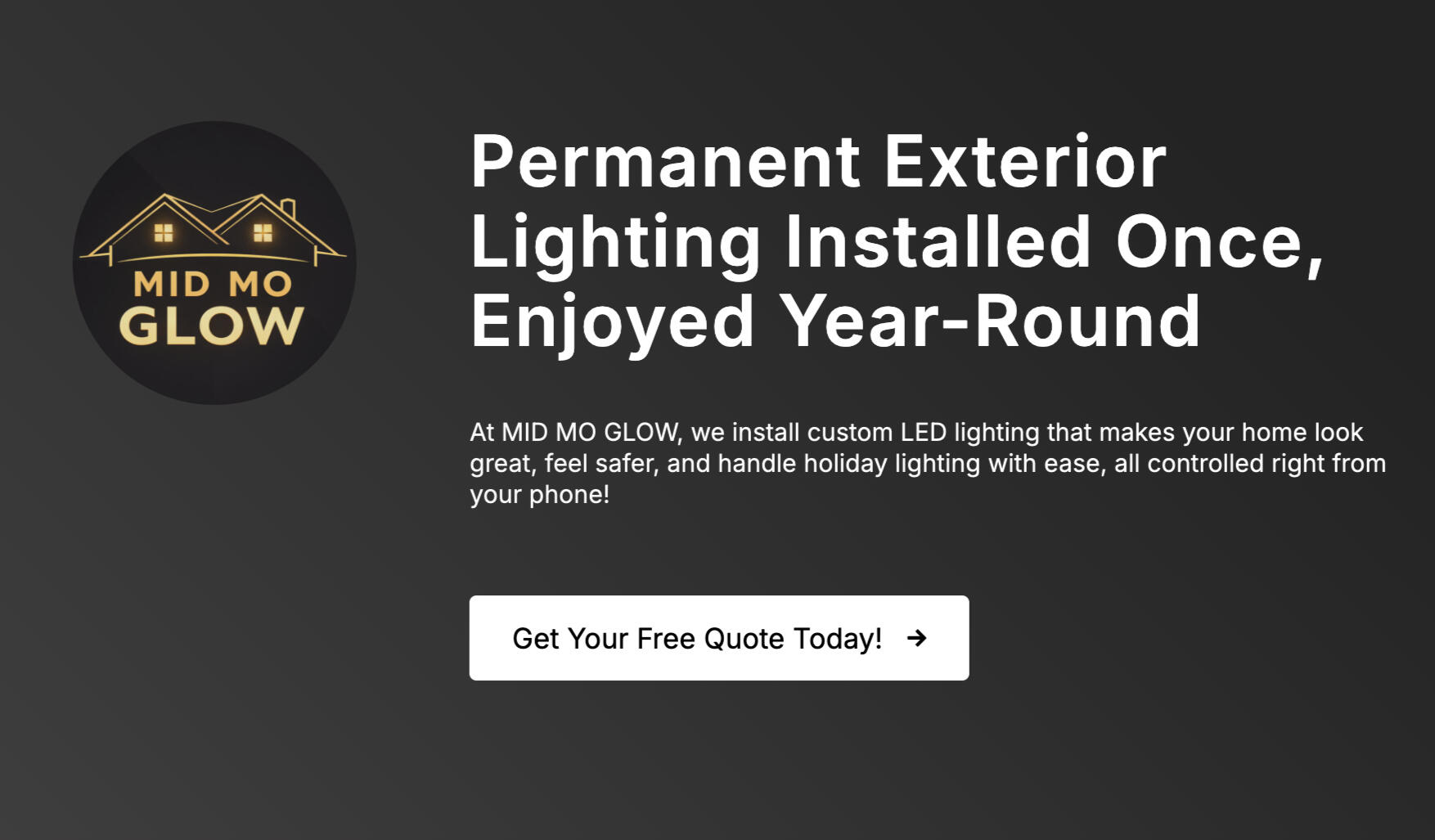 Mid Mo Glow: Permanent Exterior Lighting